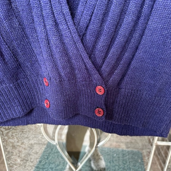 Catalina Women's Navy Cardigan with Button Detail - Picture 5 of 6